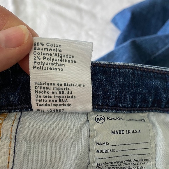 AG Adriano Goldschmied Blue Straight Leg Jeans - Picture 11 of 13